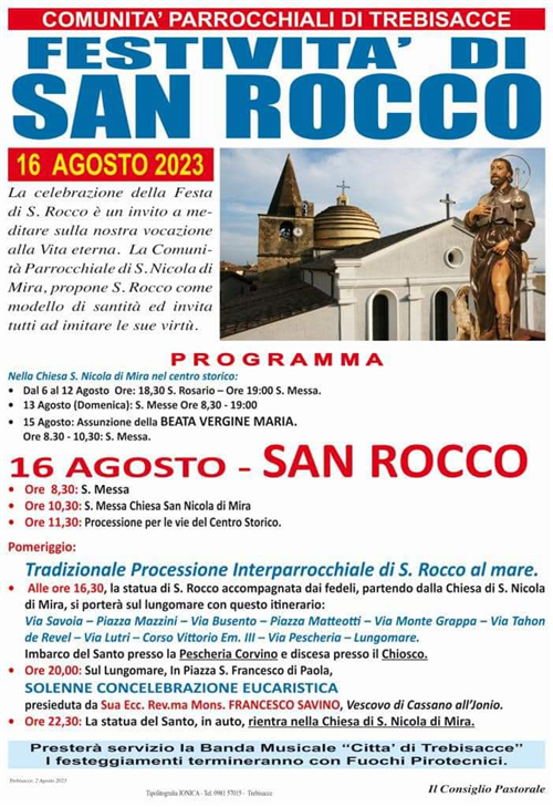FESTIVITA' SAN ROCCO 2023