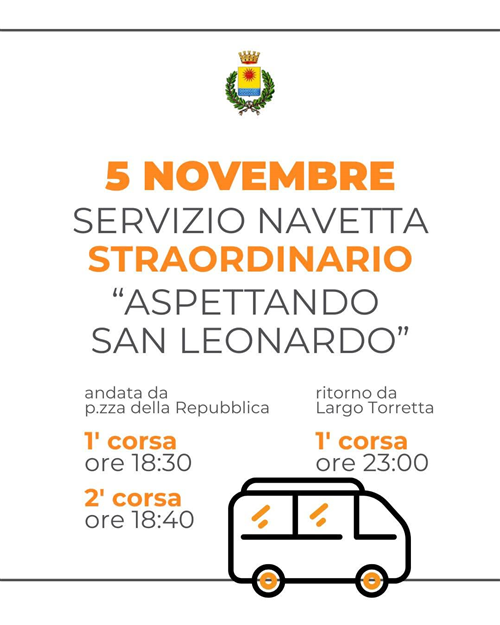 Servizio Navetta Straordinario - Aspettando San Leonardo