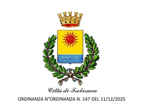 Ordinanza N. 147 del  11/12/2025 - Sospensione Temporanea dei Lavori di Scavo abitato di Trebisacce   dal  15/12/2025 al 06/01/2026
