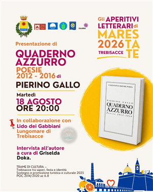 "Quaderno Azzurro" arriva agli Aperitivi Letterari