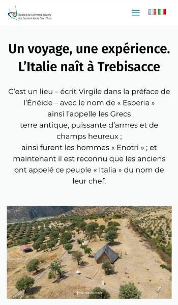 TREBISACCE INTERNAZIONALE CON GLI  ENOTRI NARRAZIONE ESPERIENZIALE SU CAMERA COMMERCIO NIZZA 
IL SINDACO : RISULTATI FRUTTO DI PRECISE STRATEGIE